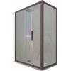 Forte Box doccia scorrevole 80x100 CM H 200 Vetro Trasparente Profilo Chocolate mod. Deco Duo