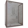 Forte Box doccia 3 lati 80x120x80 CM H 200 Vetro Trasparente Profilo Chocolate mod. Deco Trio