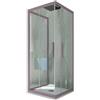 Forte Box doccia 3 lati scorrevole 80x100x80 CM H 200 Vetro Trasparente Profilo Lavanda mod. Kolors Trio