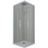 Forte Box doccia angolare scorrevole 80x100 CM H 200 Vetro Trasparente Profilo Blu Vintage mod. Kolors