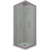 Forte Box doccia angolare scorrevole 80x100 CM H 200 Vetro Trasparente Profilo Lavanda mod. Kolors