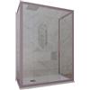Forte Box doccia 3 lati 80x100x80 CM H 200 Vetro Trasparente Profilo Lavanda mod. Deco Trio