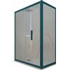 Forte Box doccia scorrevole 80x100 CM H 200 Vetro Trasparente Profilo Verde Night Watch mod. Deco Duo