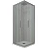 Forte Box doccia angolare scorrevole 80x100 CM H 200 Vetro Trasparente Profilo Silver mod. Kolors