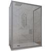 Forte Box doccia 3 lati 80x100x80 CM H 200 Vetro Trasparente Profilo Silver mod. Deco Trio