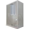 Forte Box doccia scorrevole 80x100 CM H 200 Vetro Trasparente Profilo Bianco Matt mod. Deco Duo