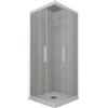 Forte Box doccia angolare scorrevole 80x100 CM H 200 Vetro Trasparente Profilo Bianco Matt mod. Kolors