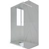 Forte Parete doccia Walk-in da 90 CM H 200 Vetro Trasparente Profilo Bianco Matt in pvc mod. Kolors