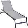 Vacchetti Lettino in Alluminio Antracite 195x55 cm 31 cm mod. Cleveland