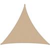 Vacchetti Vela ombreggiante in Poliestere Sabbia 3,6x3,6x3,6 metri Triangolare mod. Tre corde di 2,4 metri
