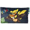 NICI Cuscino Dino Orny 43 x 25 cm - Cuscino Rettangolare con Simpatico Disegno di Dinosauro, Cuscino Decorativo per Bambini e Adulti, 48821, Idea Regalo, Blu