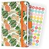 SIGEL J3316 Jolie Agenda settimanale 2023, Tropic Green, 9,5 x 15 cm, hardcover, 174 pagine, verde, arancione