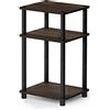 Furinno Tavolino da Salotto a 3 ripiani, Columbia Walnut/Black