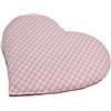 Giraffenland Cuscinetto a forma di cuore con semi di uva - 30 x 25 cm - Cotone Bio rosa-bianco - Cuscino termico