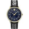 Versace Orologio Analogico al Quarzo Uomo con Cinturino in Pelle VE5A01821