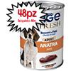MONGE FRESH CANE ADULTO UMIDO 400 G BOCCONI IN PATE' ANATRA PREZZO A LATTINA