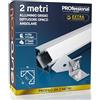 Eurocali 1x Profilo Angolare da 2 metri (2mt) in Alluminio grigio per Strisce LED Schermatura Opaca ingombro max striscia led 12.1mm - 19 x 19