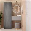 DEGHI Mobile ingresso reversibile 123x185h cm colonna piombo e pensile ardesia - Clary