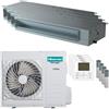 hisense Condizionatore Hisense Canalizzabile ADT quadri split 9000+9000+12000+18000 BTU inverter A++ unità esterna 10 kW codice prodotto 4AMW105U4RAA/ADT26UX4RBL8_2/ADT35UX4RBL8_1/ADT52UX4RCL8_1