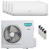 hisense Condizionatore Hisense Hi-Comfort quadri split 7000+9000+12000+18000 BTU inverter A++ wifi unità esterna 10,0 kW codice prodotto 4AMW105U4RAA-CF20YR04G-4-E375B1