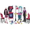 Monster High, FCV75, Set da Gioco, Motivo: Famiglia di vampiri, Cucina con Bambole, Confezione da 2