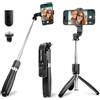 CELLONIC Bastone per selfie 2 in 1 e treppiede - 1 m allungabile per selfie e treppiede pieghevole con telecomando Bluetooth per cellulare e fotocamera compatibile con iPhone, GoPro, Android e altri