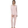RAGNO Pigiama donna in puro cotone aperto davanti art. DG17N6-46, Rosa