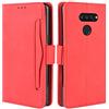 HualuBro Cover per LG K50S, Flip Cover a Libro in Premium PU Pelle Magnetica Antiurto Case Portafoglio Custodia per LG K50S Cover - Rosso