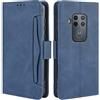 HualuBro Cover per Motorola One Zoom, Flip Cover a Libro in Premium PU Pelle Magnetica Antiurto Case Portafoglio Custodia per Motorola Moto One Zoom Cover - Blu
