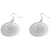 Vestopazzo orecchini cerchio a forma di spirale. Placcati in argento. Nickel tested. Lavorazione artigianale.MI3075