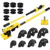 ZELCAN Piegatubi Manuale 10-25mm Curvatubi Manuale con 7 Stampi Pesanti per Resistenti Macchina Piegatubi per Tubi in Acciaio, Ottone, Rame, Ferro Battuto e Alluminio