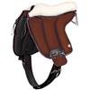 Brama West Pioneer - Bareback per equitazione UNICA con lana - Super Soft - Made in Italy - Colore marrone, taglia completa