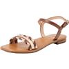 Geox D Sozy Q A, Sandali Piatti Donna, Cognac Rose Gold, 39 EU