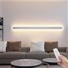 HMAKGG Applique da Parete LED Intelligente, Dimmerabile Lampada da Parete a LED con Telecomando 3000K-6000K per Camera da Letto Soggiorno Corridoio,12w/30cm