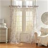 Elrene Home Fashions Westport - Tenda per finestra con laccetti e motivo floreale, 1 pannello, 132 x 241 cm, colore: grigio