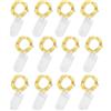 Jsdoin Stringa Luci LED a Batteria, 12 Pezzi Impermeabile 20 LED 2M Mini Lampada a Fili di Rame Bianco Caldo, per Interni ed Esterni, Natalizi, Matrimoni, Feste di Compleanno (Bianco caldo, 12 Pezzi)