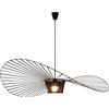 CHNB Lampadario a Sospensione Nero Lampadari Moderni Applica a Camera Da Letto, Soggiorno, Cucina, E27 Base, Massima Potenza 42W (80 CM)
