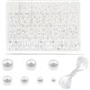 TOAOB THE ONE AND ONLY BABY TOAOB 1400 Pezzi Perle per Braccialetti Bianche Perle ABS Rotonde Decorative Perla per Bigiotteria Collane Artigianato Creazione Gioielli Fai Da Te 3mm a 14mm