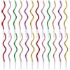 JUHONNZ Candeline Compleanno a Spirale,24 Pcs Particolari Candele per Decorazione Torta di Feste di Compleanno e Matrimonio,Multicolore(Rosso/Rosa Oro/Purple/Verde/Oro/Champagne)