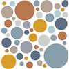WandSticker4U®- [6 fogli, 93 pezzi] Adesivi POIS azzurri/giallo pastello cameretta, Pois adesivi per mobili pareti decorativi I Adesivi murali pois punti decorazioni camera da letto bambini GRANDE