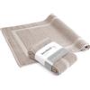 herzbach home Tappetino da Bagno 50x80 cm Set di 2 | 100% cotone | Tappetino Doccia | 1000g/m² | Grigio Sabbia