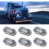 DREAMIZER LED Luci Laterali per Auto, 12V-30V Lampada Indicatore, Indicatore anteriore laterale, 6 Pezzi luci di posizione per Rimorchio, Furgoni, Roulotte, Autocarri, Camper, Autobus, Pickups