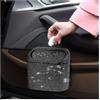 JNNJ Cestino per Auto Con Coperchio, Pattumiera Console, in Strass, Mini Bidone Della Spazzatura Adatto per Automobili, Uffici (Nero)