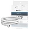 SCHÜTTE Tubo Doccia 1,5m Con Protezione Antitorsione | Lunghezza 150cm in Plastica | Attacco Universale | Bianco