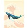 Komar Carta da parati fotografica in tessuto non tessuto - Whale Voyage - Dimensioni: 200 x 280 cm (larghezza x altezza), oceano, balena, marino, cameretta dei bambini, IAX4-0012