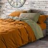 Lisola Set Copripiumino Matrimoniale in Cotone e Lino, effetto Stonewashed Tinto in Capo, Sacco Copripiumino 255x250cm, Lenzuolo da Sotto 180x200x30cm, 2 Federe 50x80cm. Modello: Loira