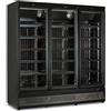Klimaitalia Espositore verticale murale refrigerato Modello MR188TN3 BLACK 3 porte temperatura normale Temp.°C. 0 / 10 Dim. cm L.188 P.76 H.199,7
