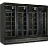 Klimaitalia Espositore verticale murale refrigerato Modello MR250TN4 BLACK 4 porte temperatura normale Temp.°C. 0 / 10 Dim. cm L.250.8 P.71 H.199.7