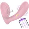 Verterosie Vibratore Punto G Indossabile con Controllo App: Giocattolo Sessuale Ricaricabile a Distanza per Donne, 10 Modalità di Vibrazione, Doppia Sensazione, Silenzioso, Impermeabile, Silicone