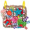 Xptieeck 1 rete da arrampicata per uccelli giocattoli per pappagalli in alghe marine intrecciate mordere corda appesa altalena gioco scala giocattoli da masticare giocattoli colorati pappagallo erba